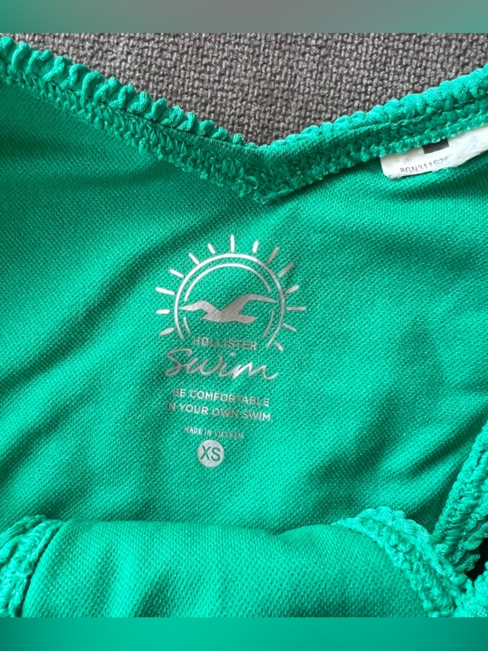 Hollister Crinkle Bikini Green XS - Picture 2 of 5